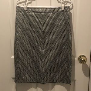 Black and White Pencil Skirt